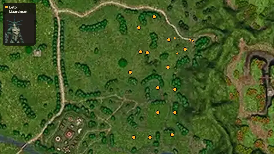 Map: where Leto Lizardman Soldier spawn