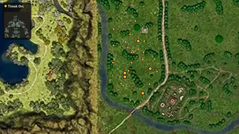 Карта: где стоят Timak Orc