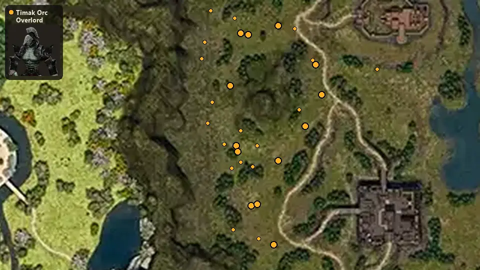 Map: where Timak Orc Overlord spawn