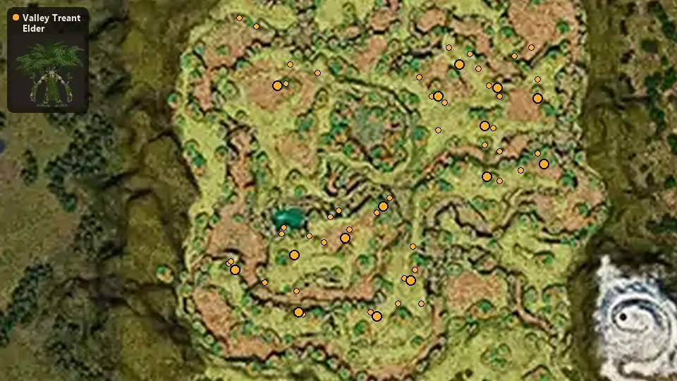 Карта: где стоят Valley Treant Elder
