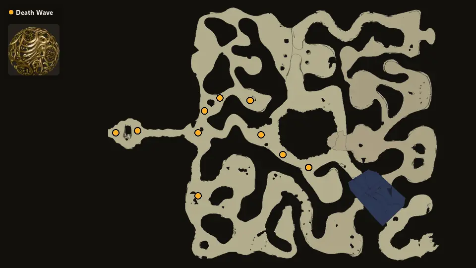 Map: where Death Wave spawn