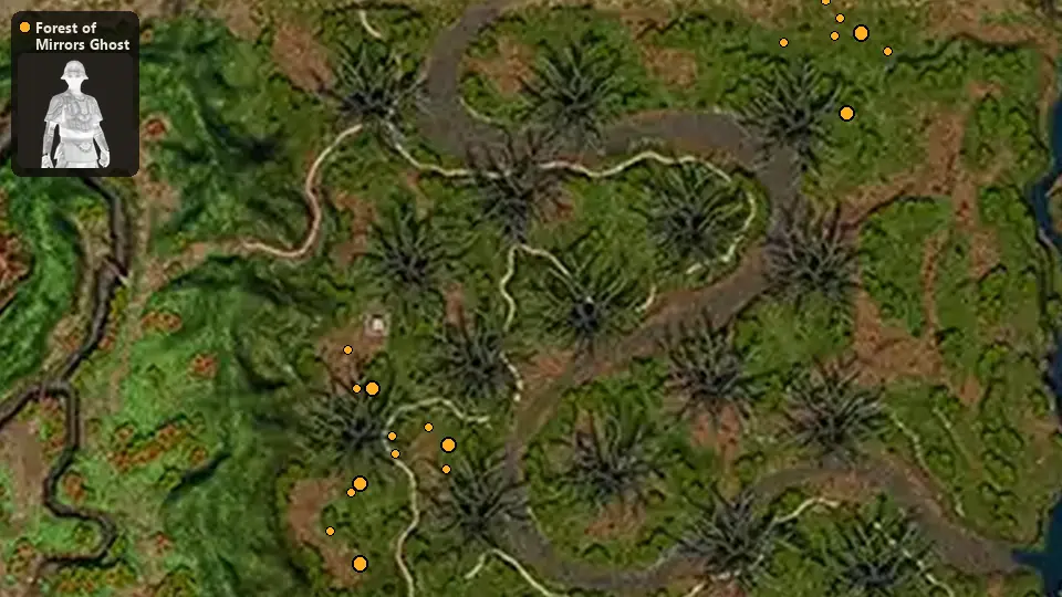 Map: where Forest of Mirrors Ghost spawn