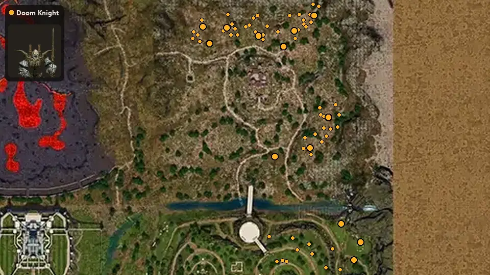 Map: where Doom Knight spawn