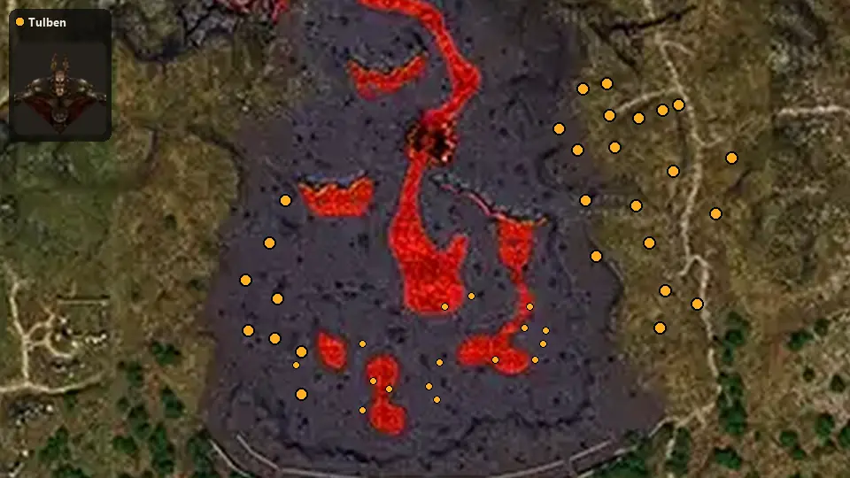 Map: where Tulben spawn