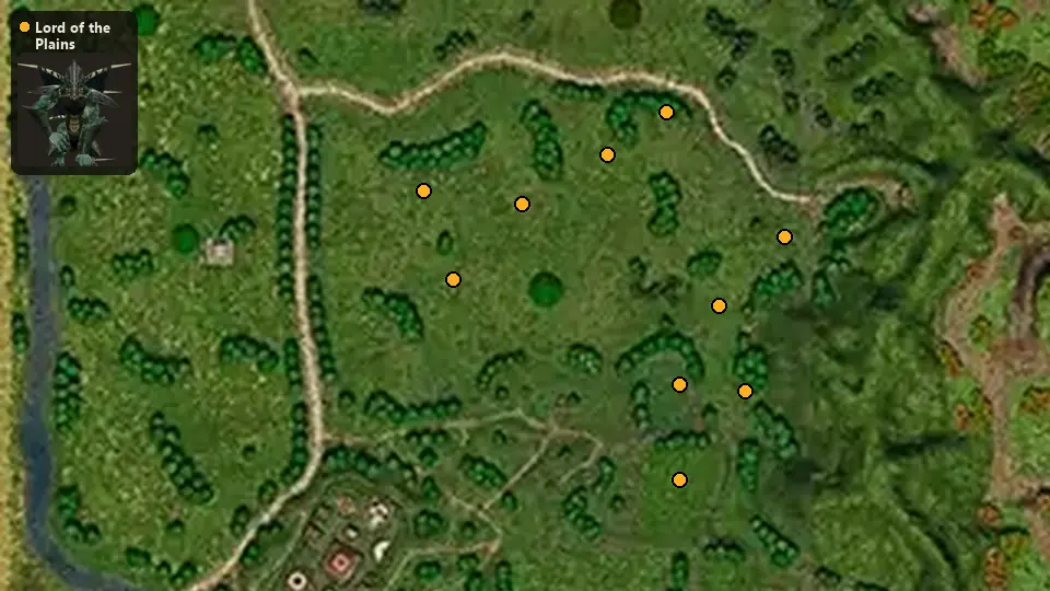 Map: where Lord of the Plains spawn