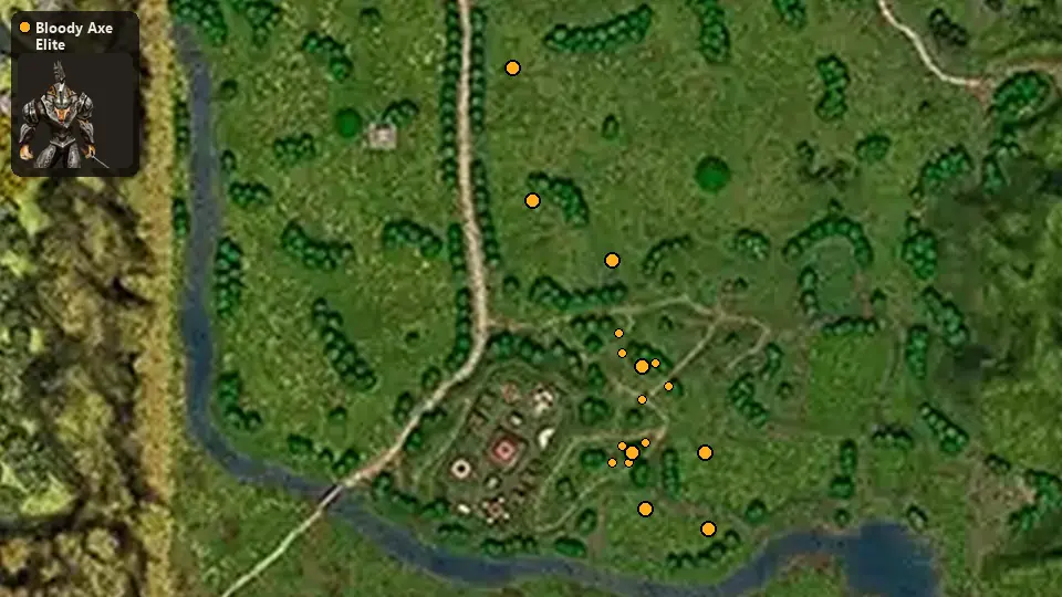 Map: where Bloody Axe Elite spawn