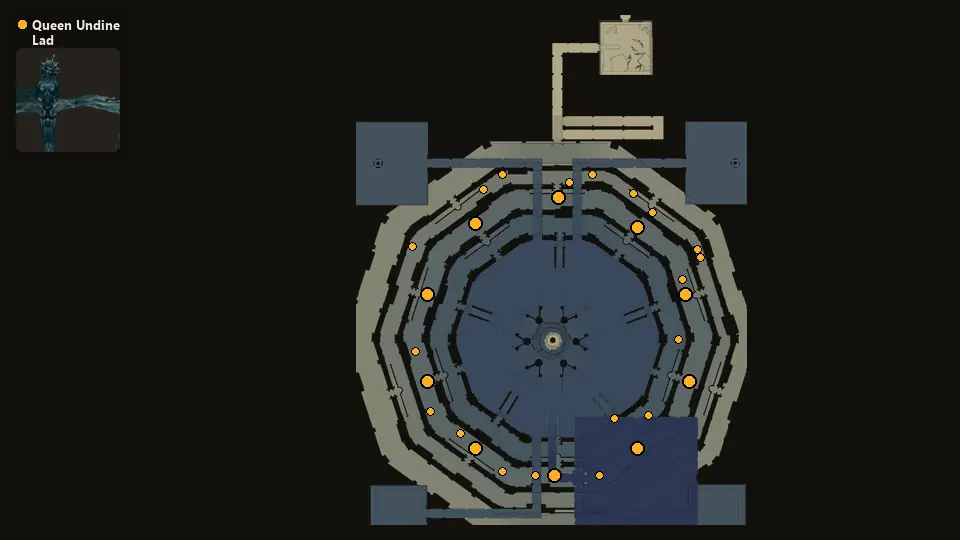 Map: where Queen Undine Lad spawn