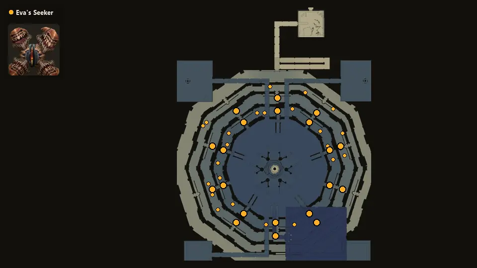 Map: where Eva's Seeker spawn