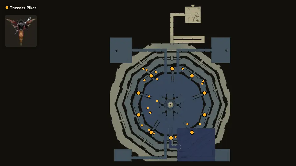 Map: where Theeder Piker spawn