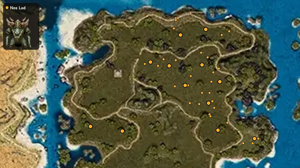 Map: where Nos Lad spawn