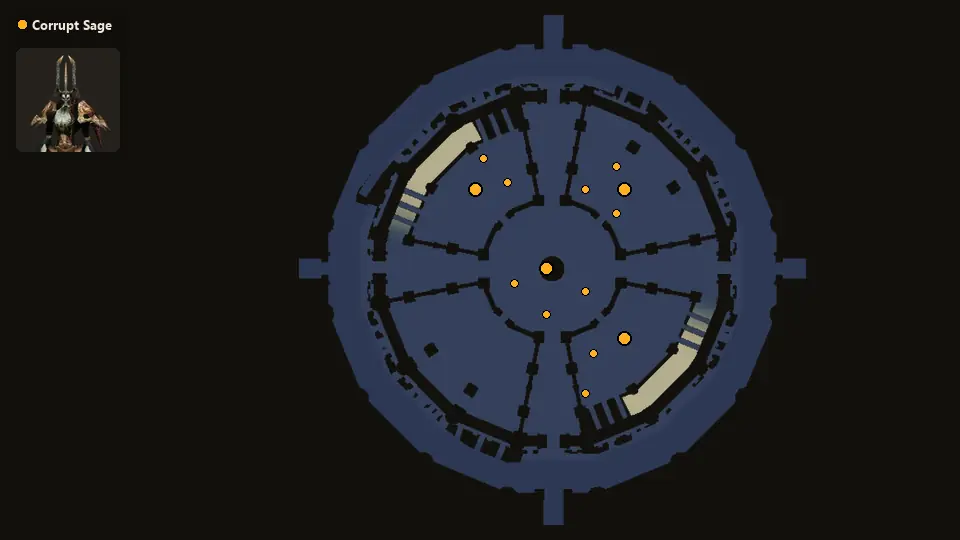 Map: where Corrupt Sage spawn
