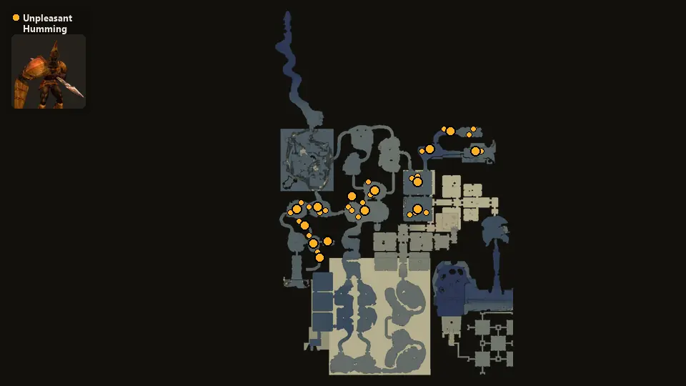 Map: where Unpleasant Humming spawn
