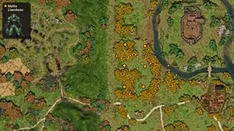 Map: where Maille Lizardman spawn