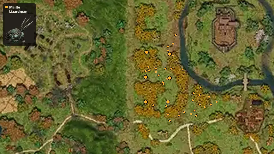 Map: where Maille Lizardman Scout spawn