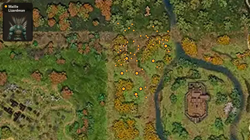 Map: where Maille Lizardman Shaman spawn