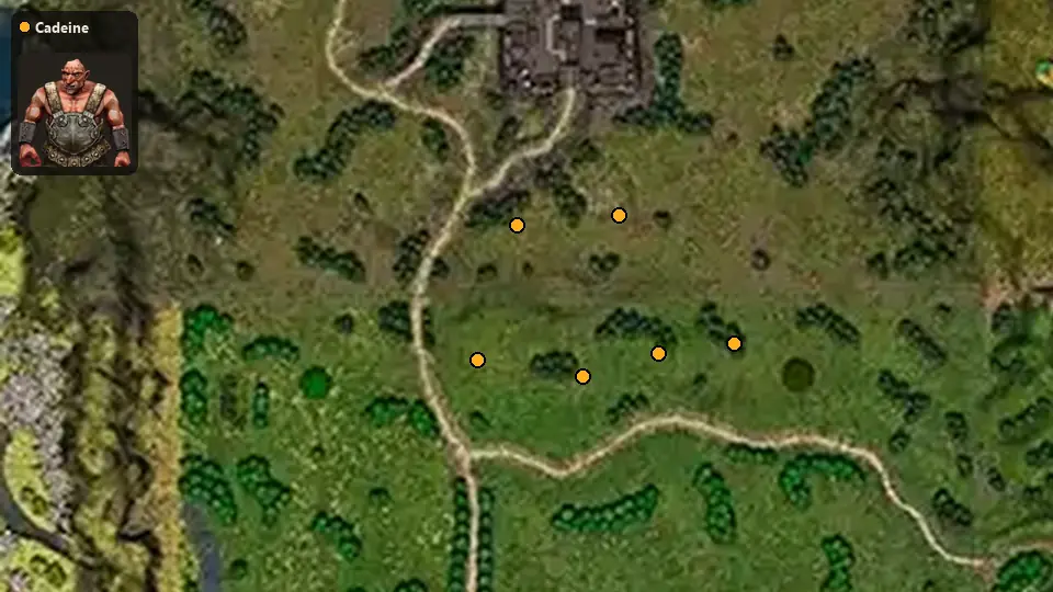 Map: where Cadeine spawn