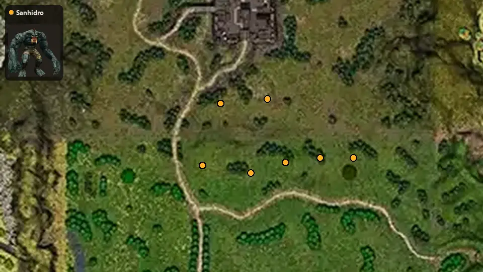 Map: where Sanhidro spawn