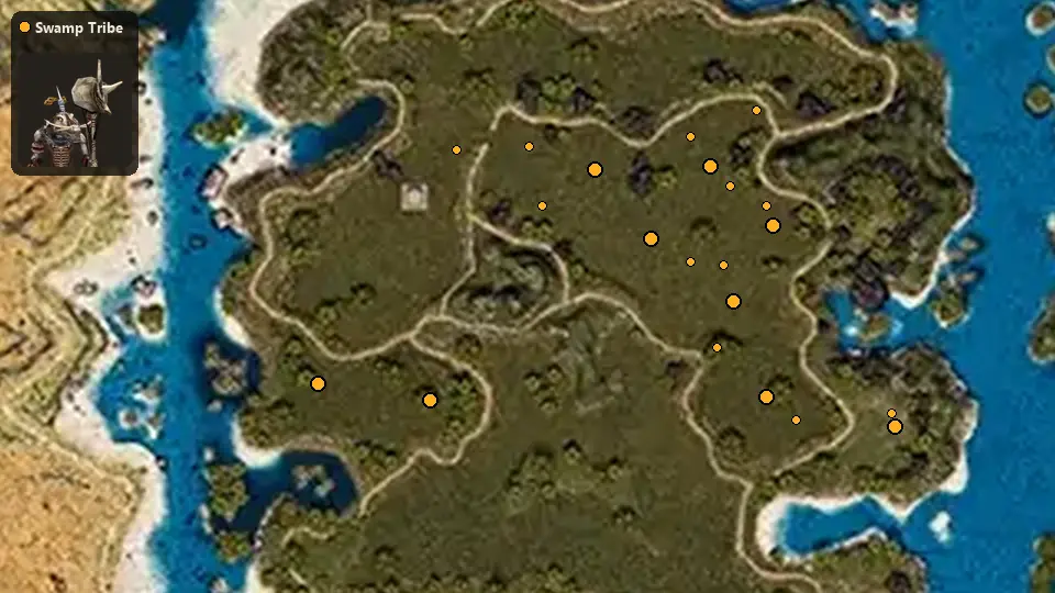 Карта: где стоят Swamp Tribe