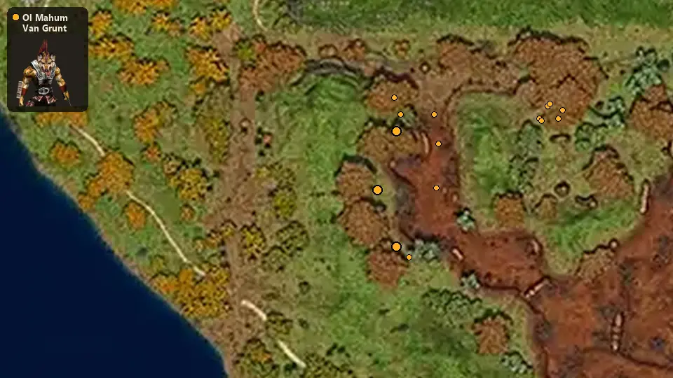 Map: where Ol Mahum Van Grunt spawn
