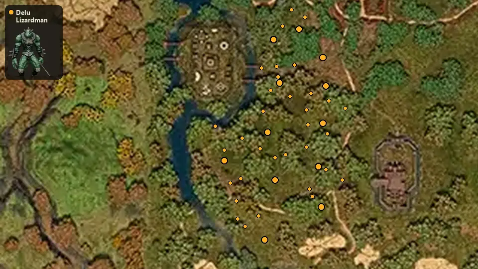 Map: where Delu Lizardman Supplier spawn