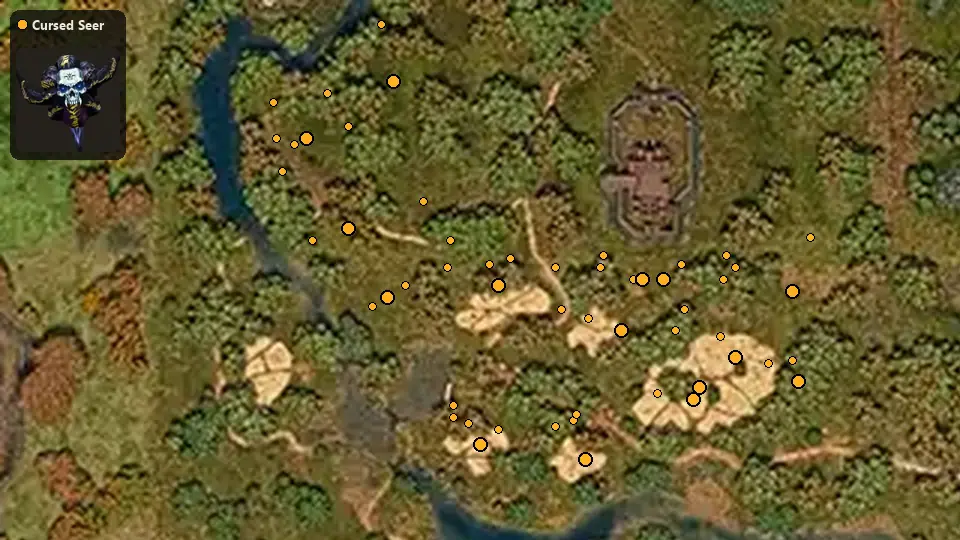 Map: where Cursed Seer spawn
