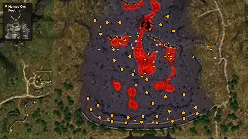 Map: where Hames Orc Footman spawn