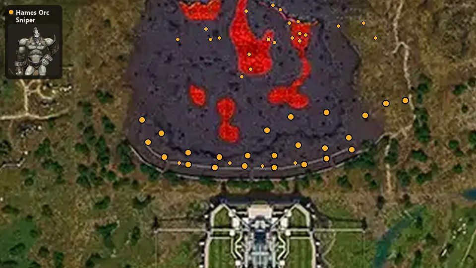 Map: where Hames Orc Sniper spawn