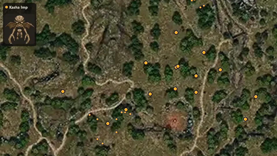 Map: where Kasha Imp spawn