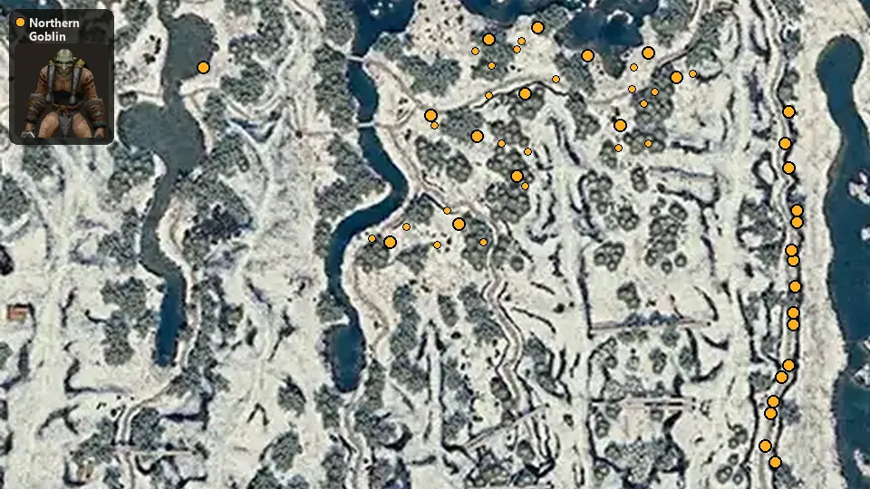 Map: where Northern Goblin spawn