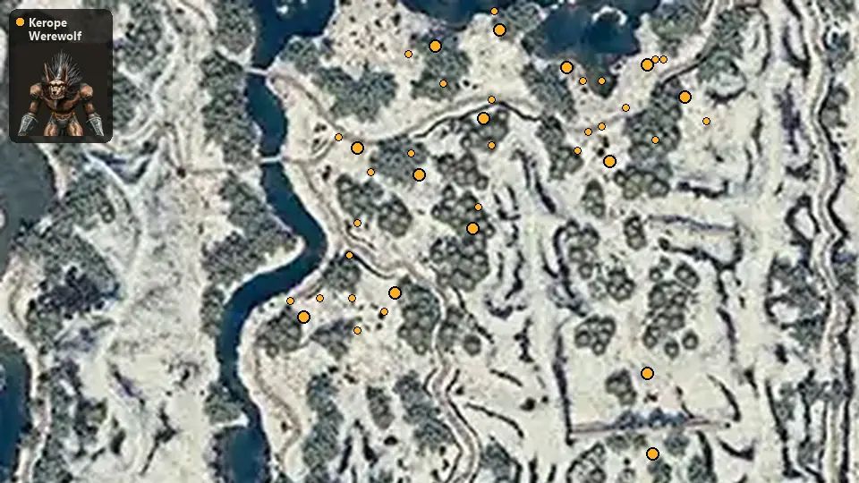 Map: where Kerope Werewolf Chief spawn