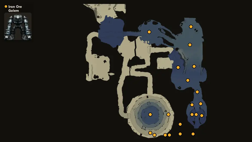 Map: where Iron Ore Golem spawn