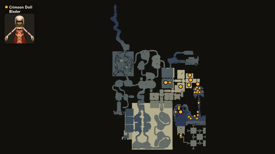 Map: where Crimson Doll Blader spawn