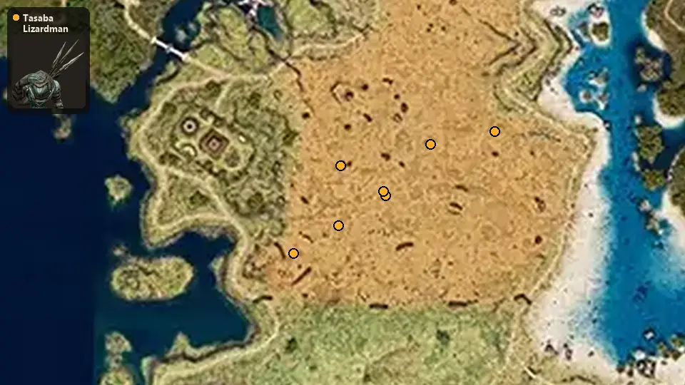 Map: where Tasaba Lizardman Sniper spawn