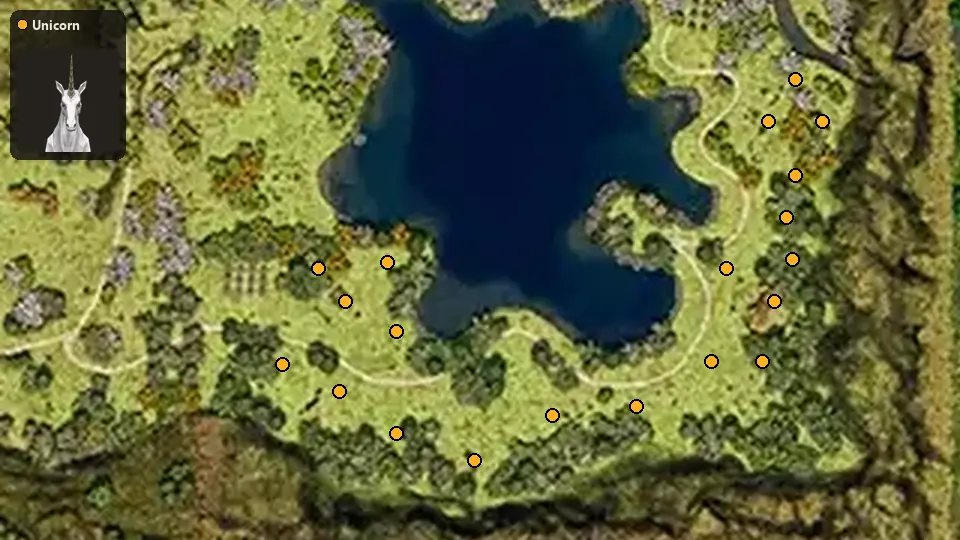 Map: where Unicorn spawn