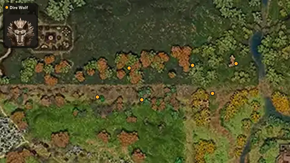 Карта: где стоят Dire Wolf