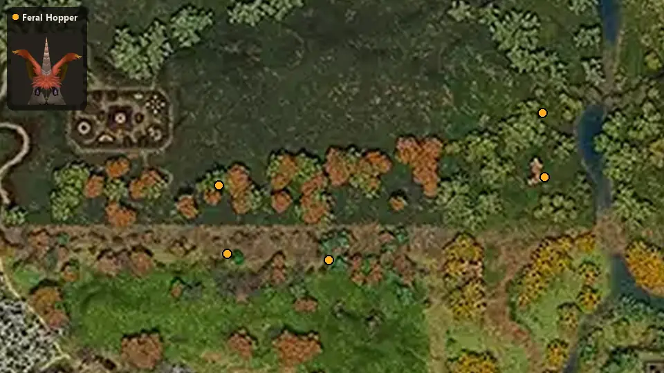 Map: where Feral Hopper spawn