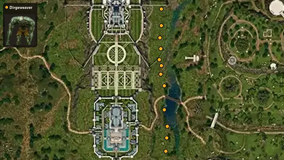 Map: where Dirgeweaver spawn