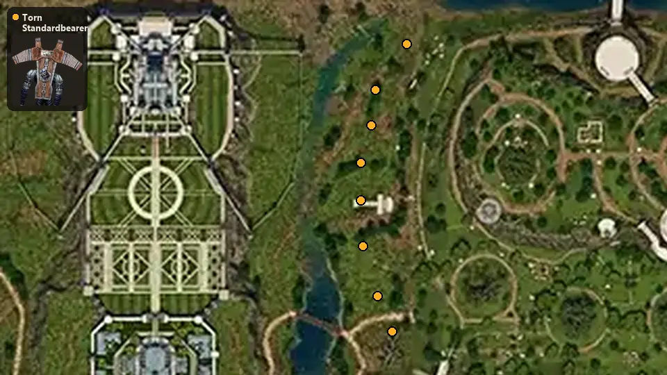 Map: where Torn Standardbearer spawn