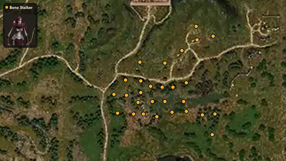 Map: where Bone Stalker spawn