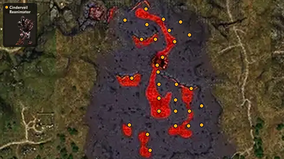 Map: where Cinderveil Reanimator spawn
