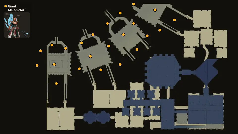Map: where Giant Maledictor spawn